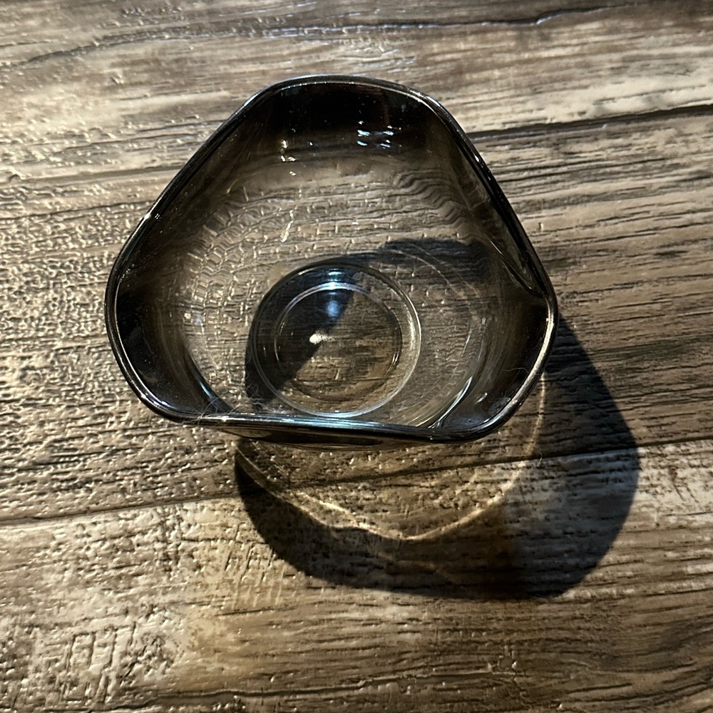 Vintage Silver Brimmed Triangular Bowl